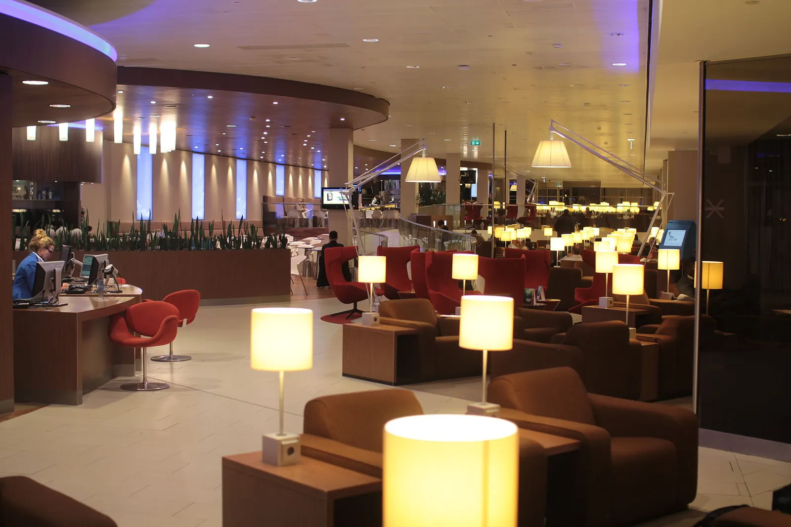 Interior of the KLM Crown Lounge in Schiphol's non-Schengen area in 2012.