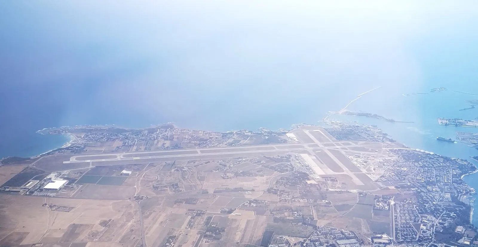 Aerial view of Brindisi Salento Airport