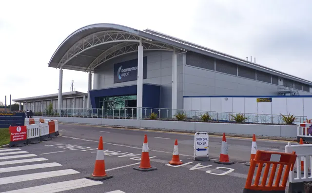 Bournemouth Airport departures hall exterior after the 2010 rebuild