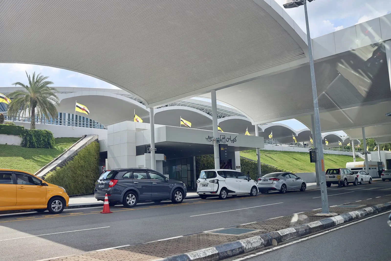 Brunei International Airport passenger terminal exterior on 21 July 2024.