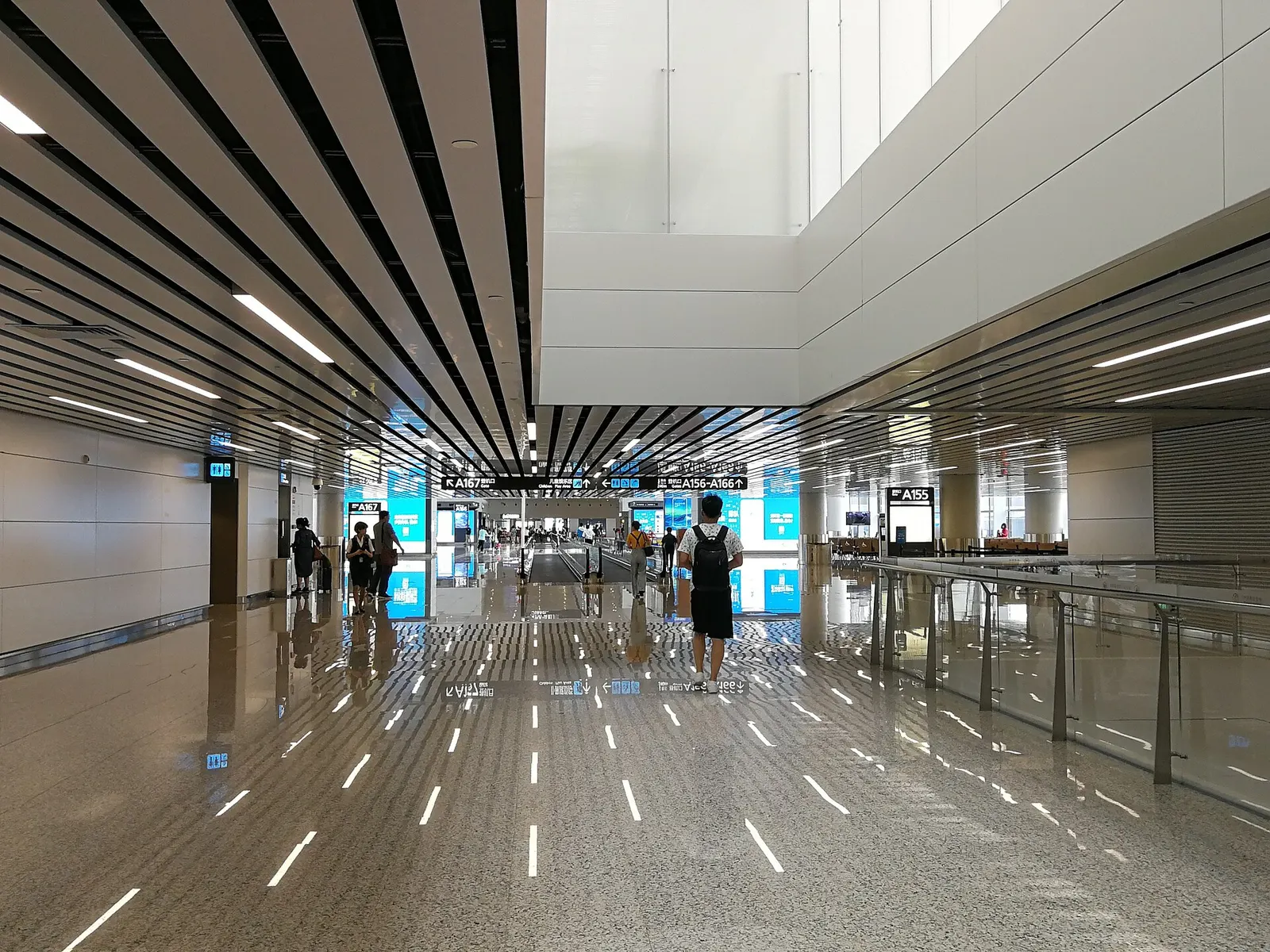 Interior of Guangzhou Baiyun International Airport Terminal 2 international departure zone