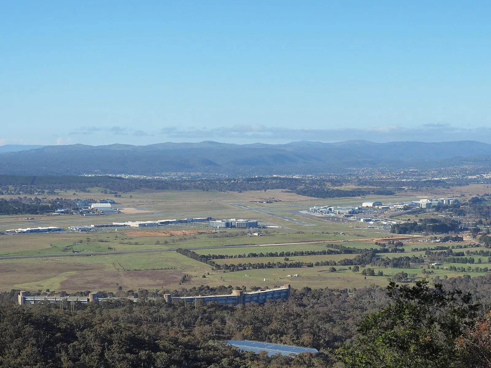 Canberra Airport viewed from Mount Ainslie