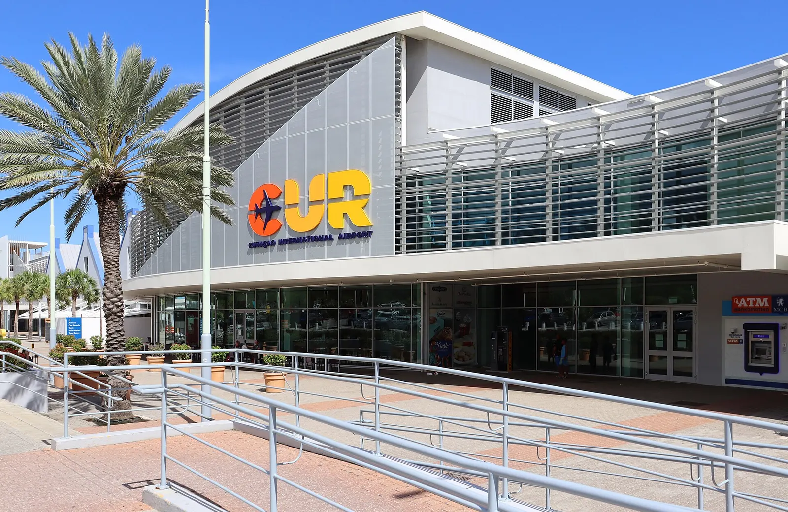 The new terminal building at Curaçao International Airport. Photographed by user Coolcaesar on September 29, 2024. This photo was taken with a camera whose clock was still set to Pacific Daylight Time (PDT), meaning that.