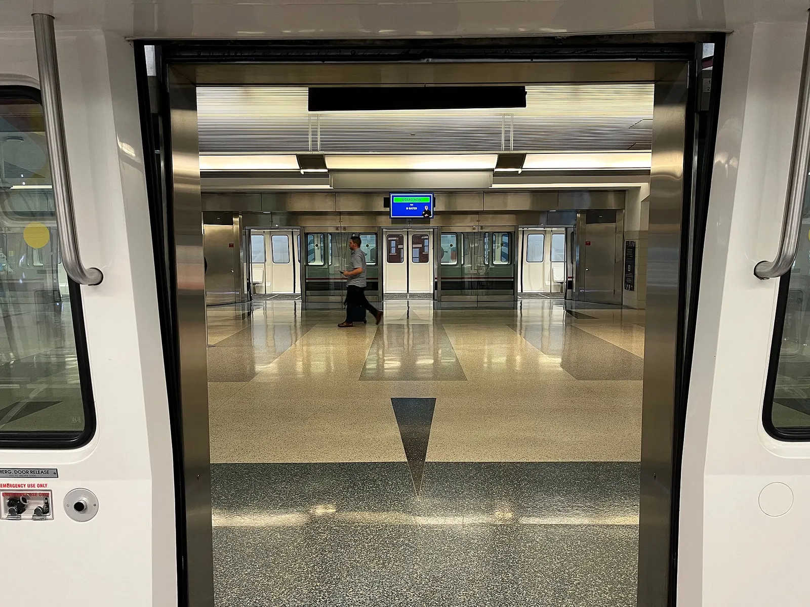 People mover at the Concourse A station of Cincinnati/Northern Kentucky International Airport in 2025