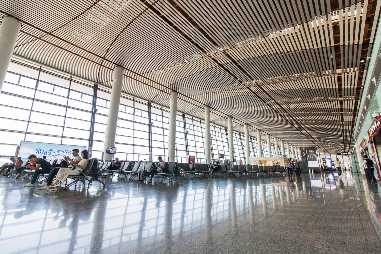 Hold interior of Changzhou Benniu's 2011 passenger hall on 10 June 2019, still the live campus in 2026.
