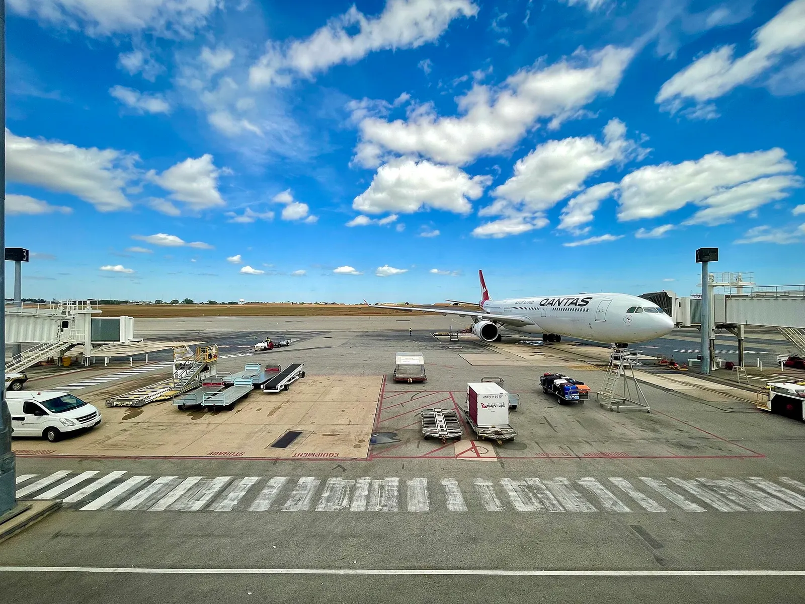 Airbus A330-300 of Qantas at Darwin International Airport, June 2021