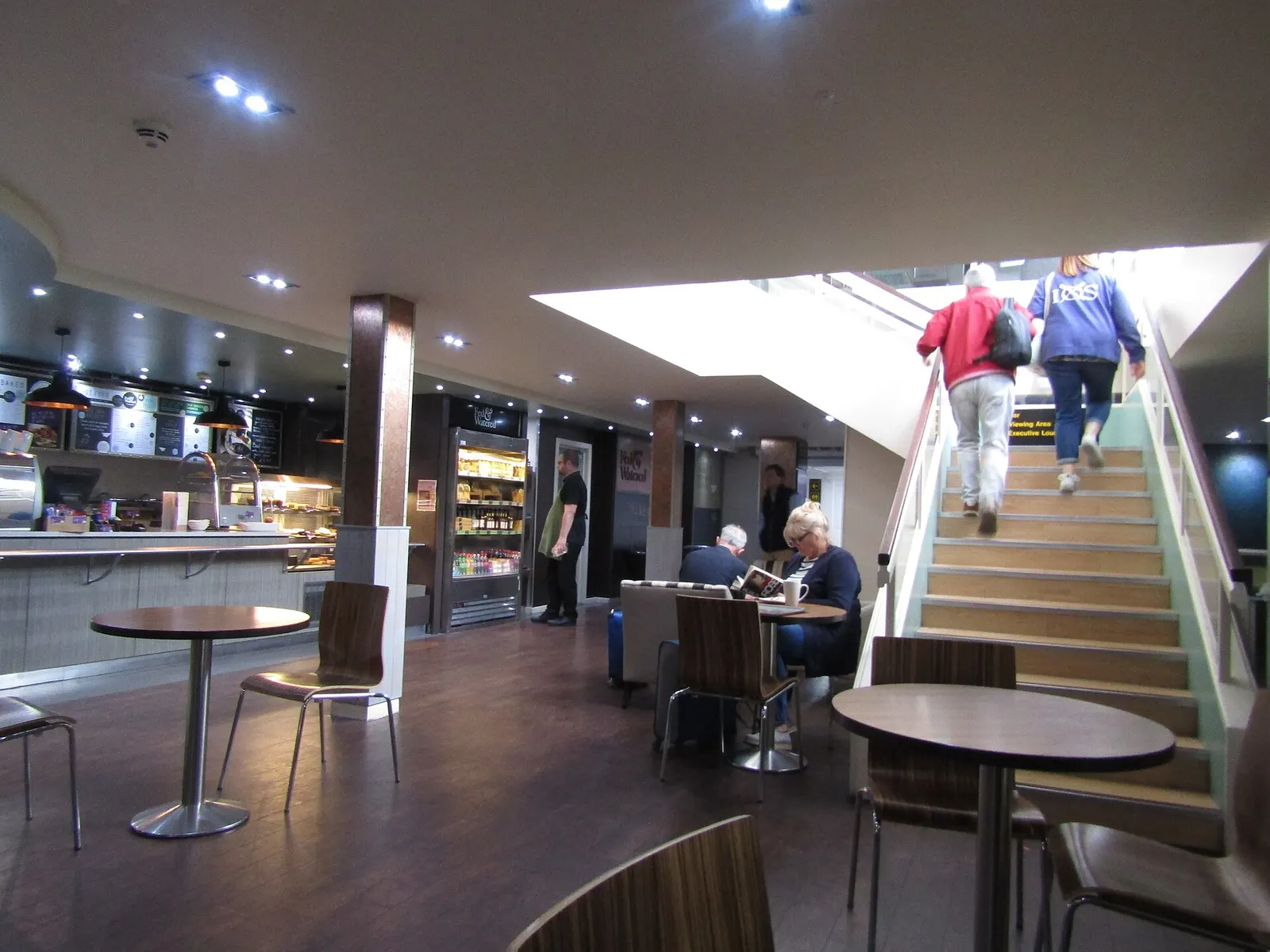 The ΄Fed & Watered Wine & Dine΄ food and drink concession located inside the terminal building of the airport in the city of Exeter , Devon, England.