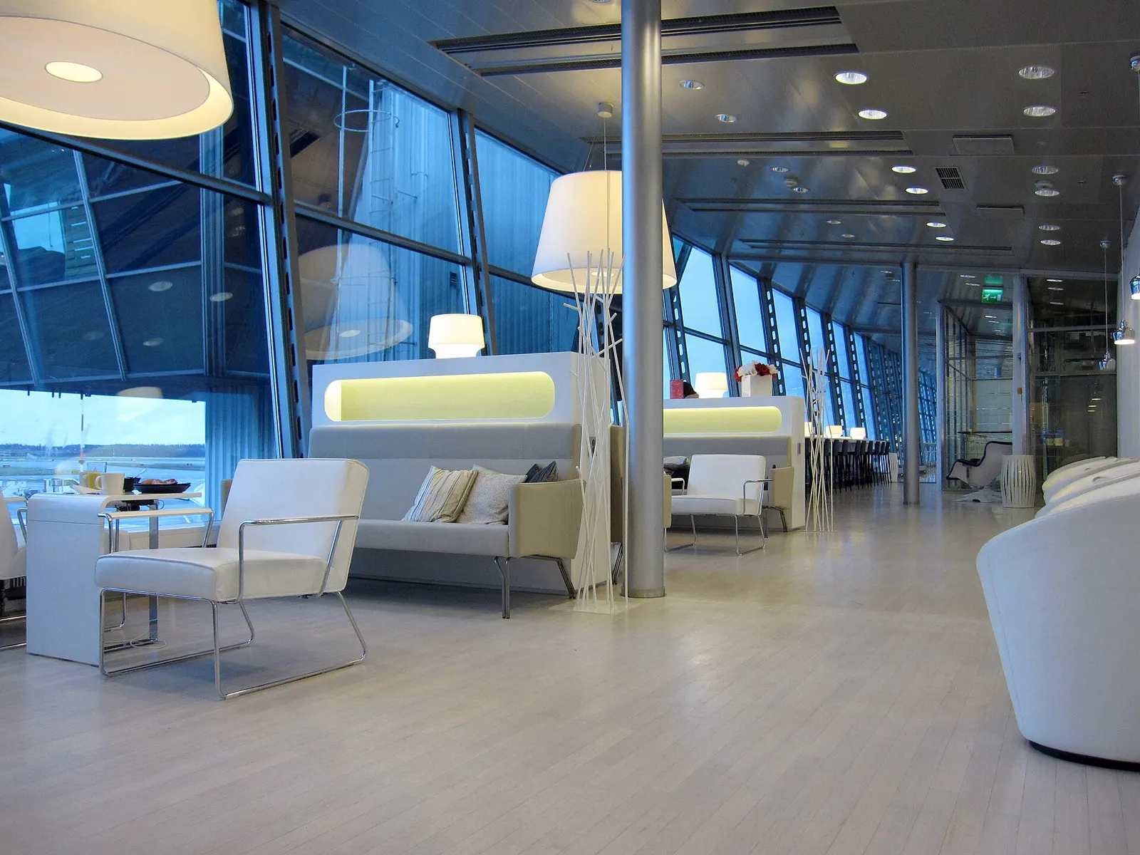 Finnair lounge at Helsinki Airport in December 2011.