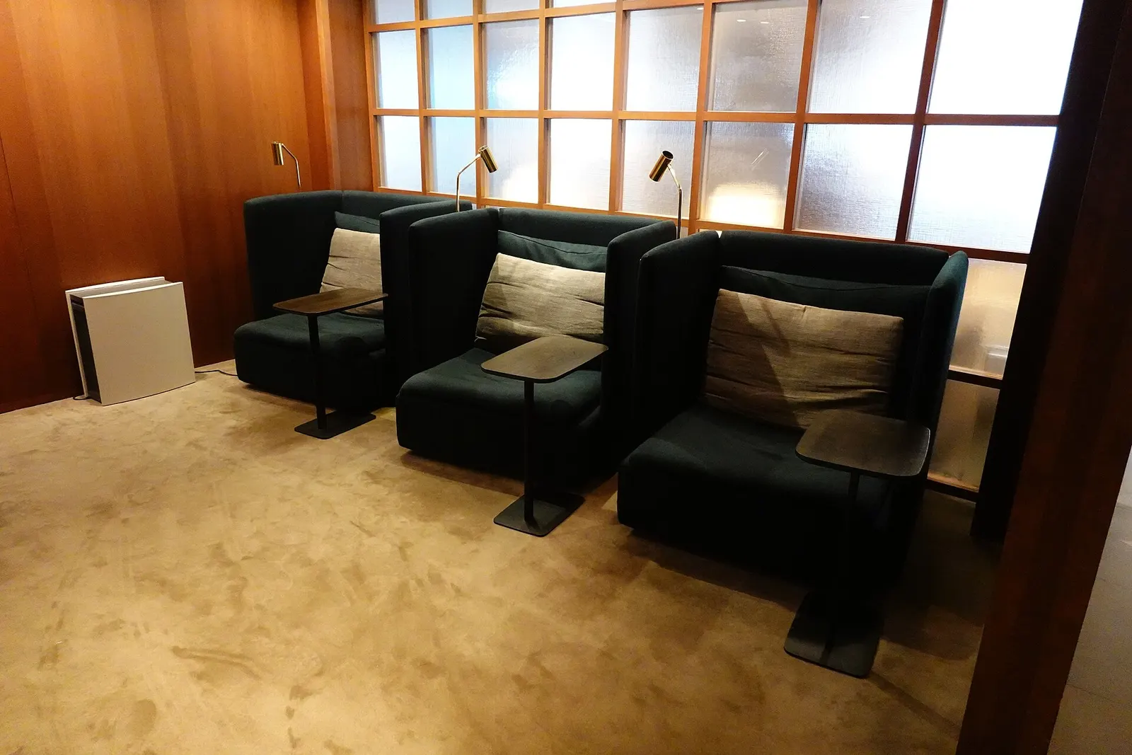 Relaxation Room inside Cathay Pacific The Deck Lounge.
