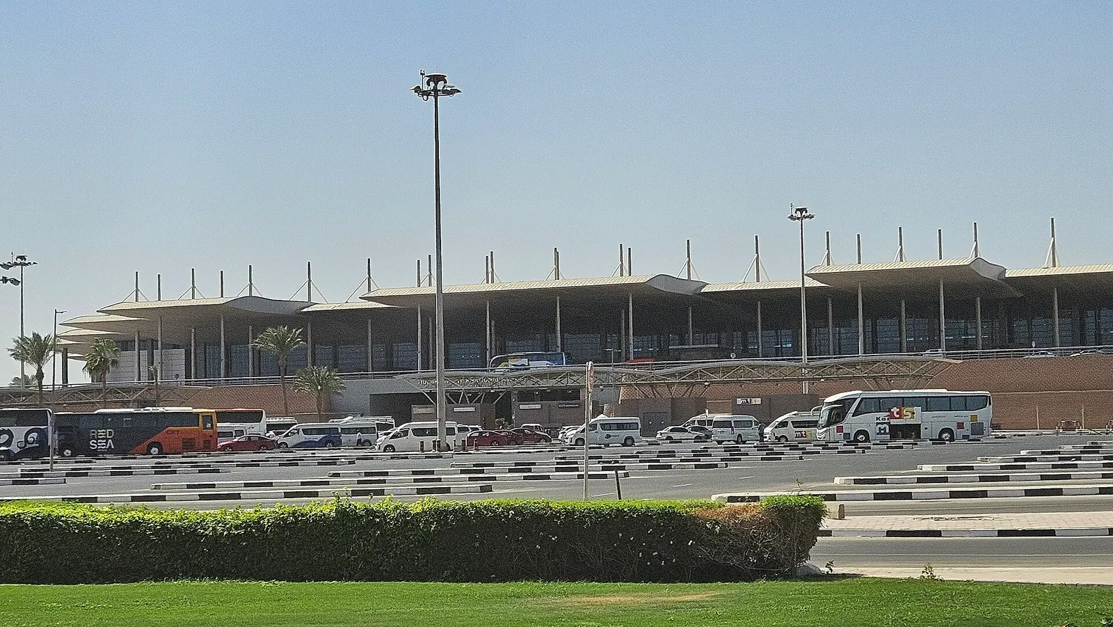 Hurghada International Airport Terminal 1 exterior on 8 October 2025