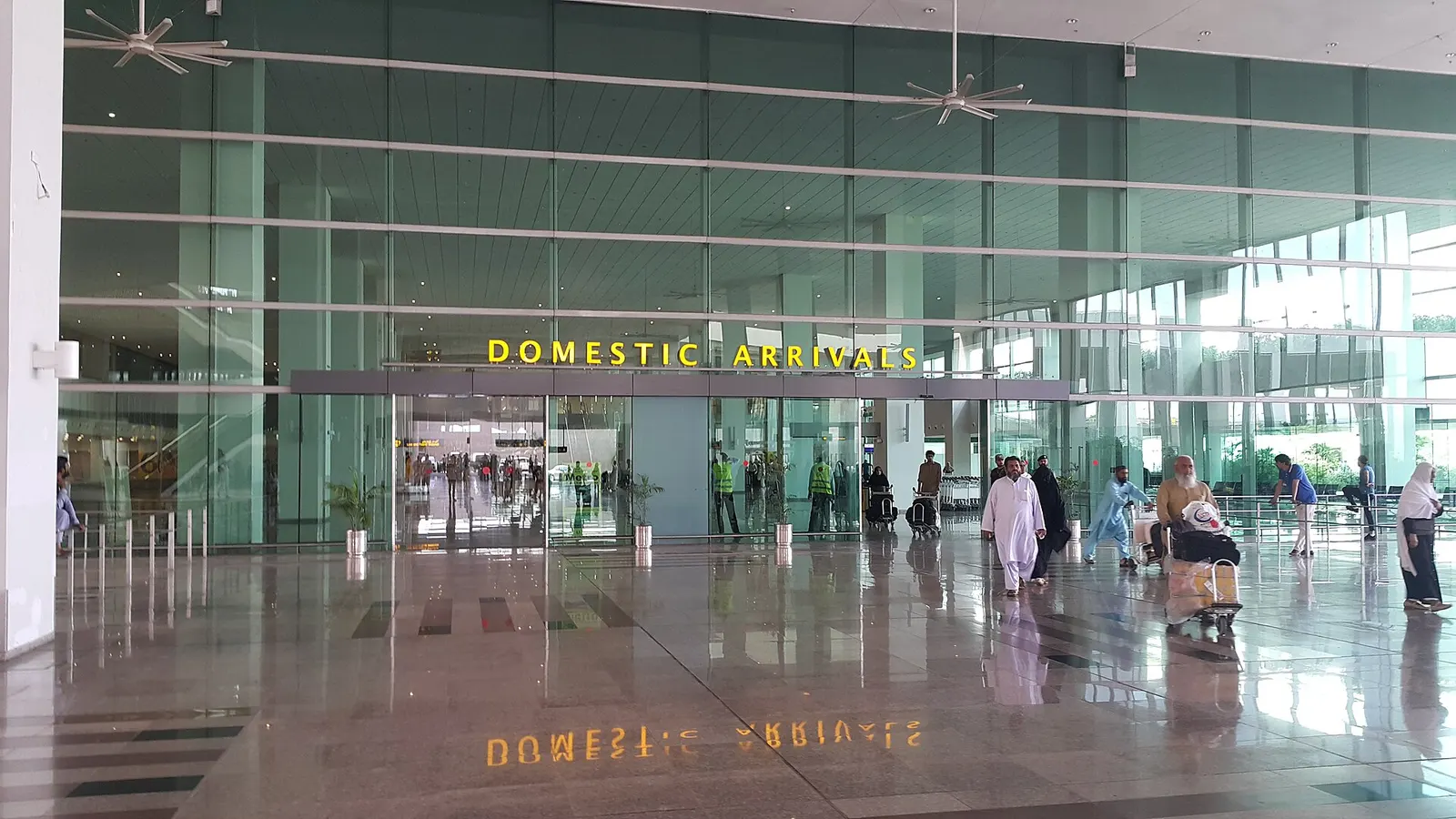 Islamabad International Airport domestic arrivals/departures area.