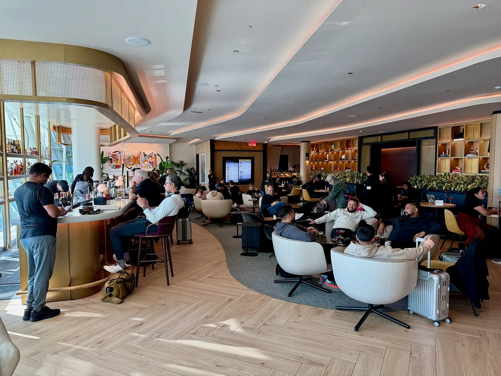 Another view inside the Chase Sapphire Lounge at JFK Airport.