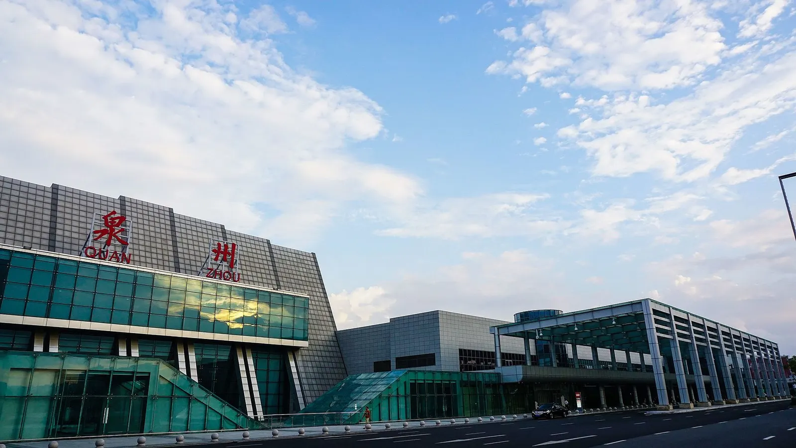 Domestic departures and arrivals facade of Quanzhou Jinjiang International Airport in Jinjiang