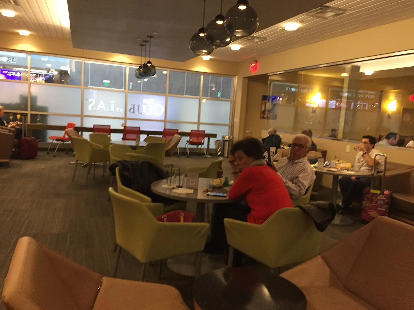Interior of The Club at LAS airport lounge in Terminal 3.