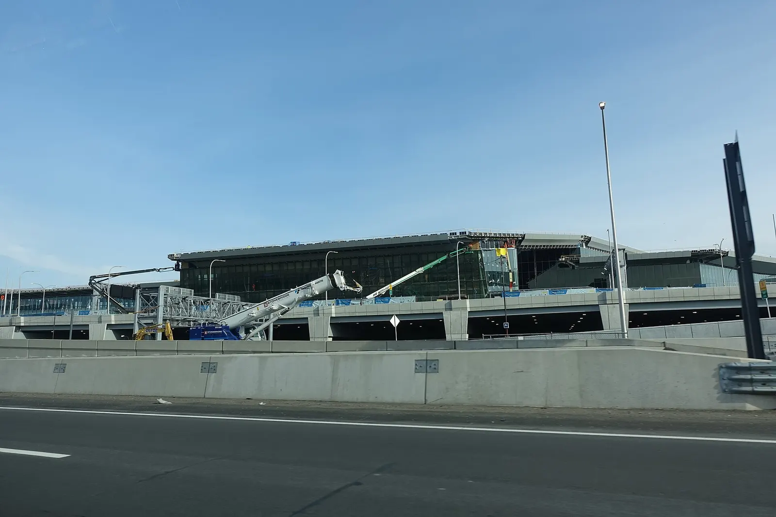 Traveling west on the Grand Central Parkway through LaGuardia Airport in East Elmhurst, Queens.