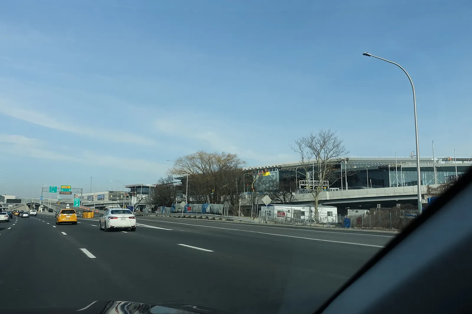Traveling west on the Grand Central Parkway through LaGuardia Airport in East Elmhurst, Queens.