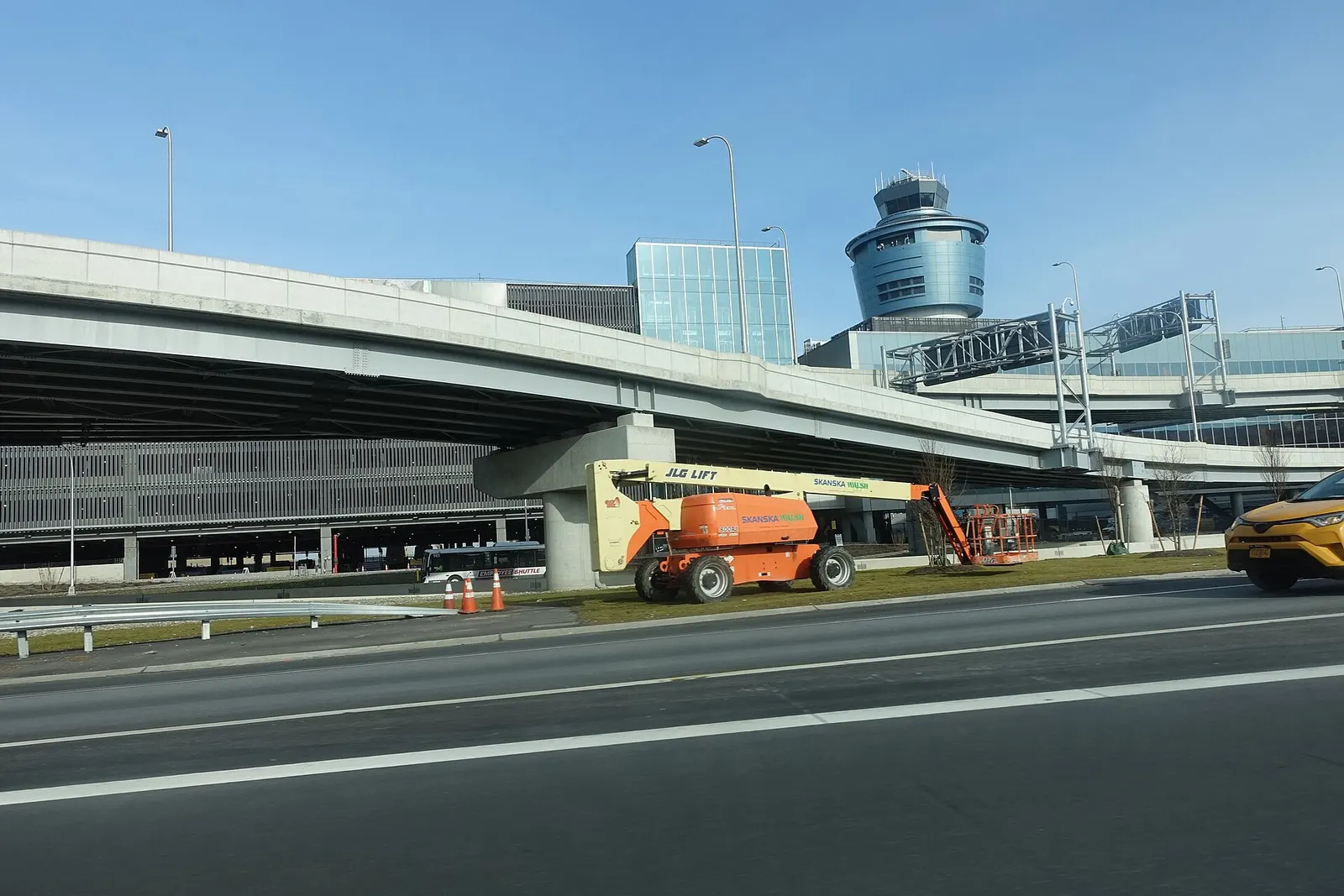 Traveling west on the Grand Central Parkway through LaGuardia Airport in East Elmhurst, Queens.