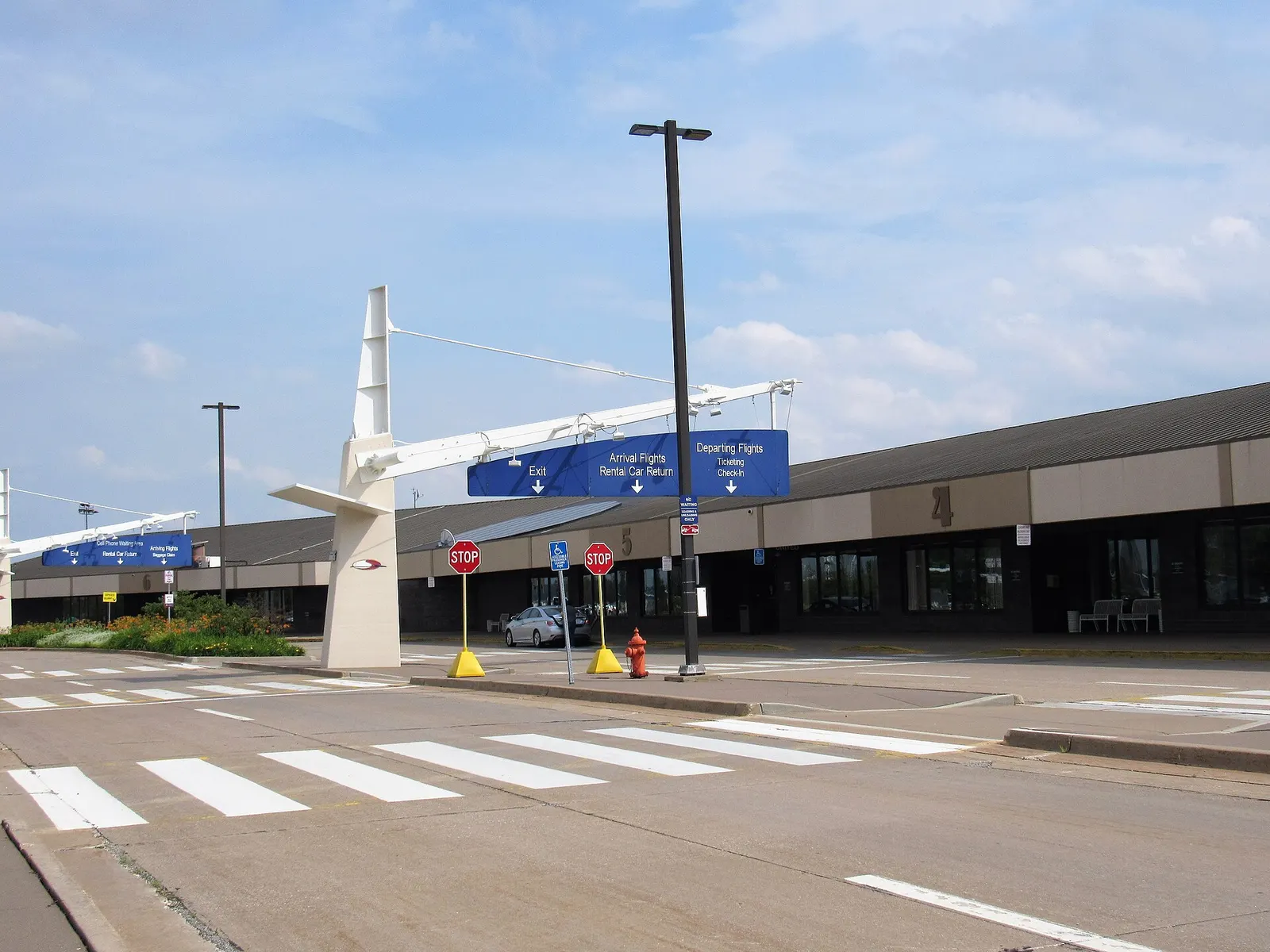 July 2019 exterior of Quad Cities International Airport in Moline, Illinois