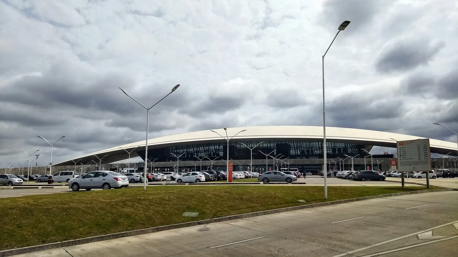 The main terminal of the airport Carrasco in Montevideo city, opened in 2009. The main aiport of the Uruguay.