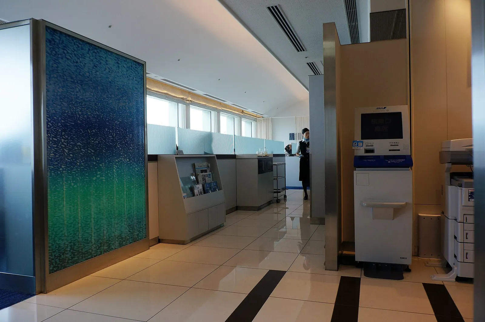 ANA Lounge of Naha Airport in Naha , Japan .