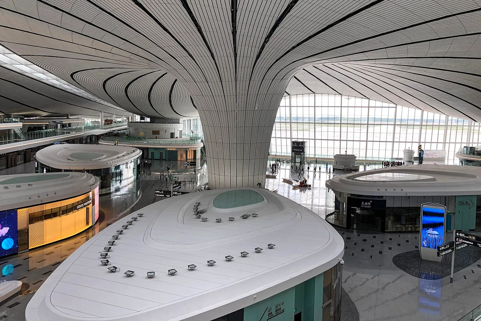 PKX has 4 domestic departure concourses: A and B on the west, C and D on the east.