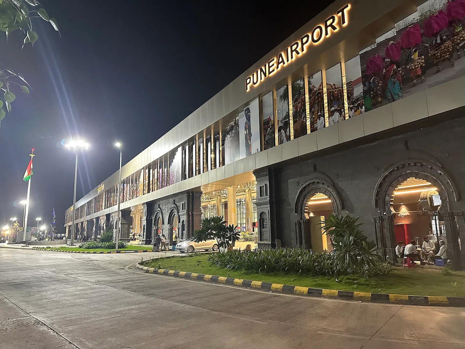 View of of New Terminal from Arrival of Pune Airport Lohegoan in 2025