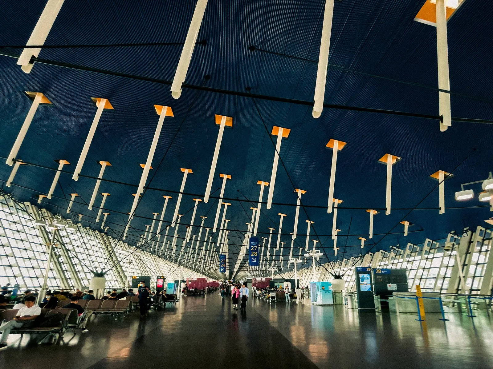 Terminal 1 Departures, Shanghai Pudong International Airport (PVG/ZSPD), Shanghai, China