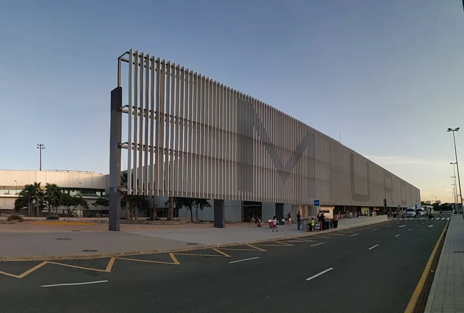 Exterior of Región de Murcia International Airport at Corvera