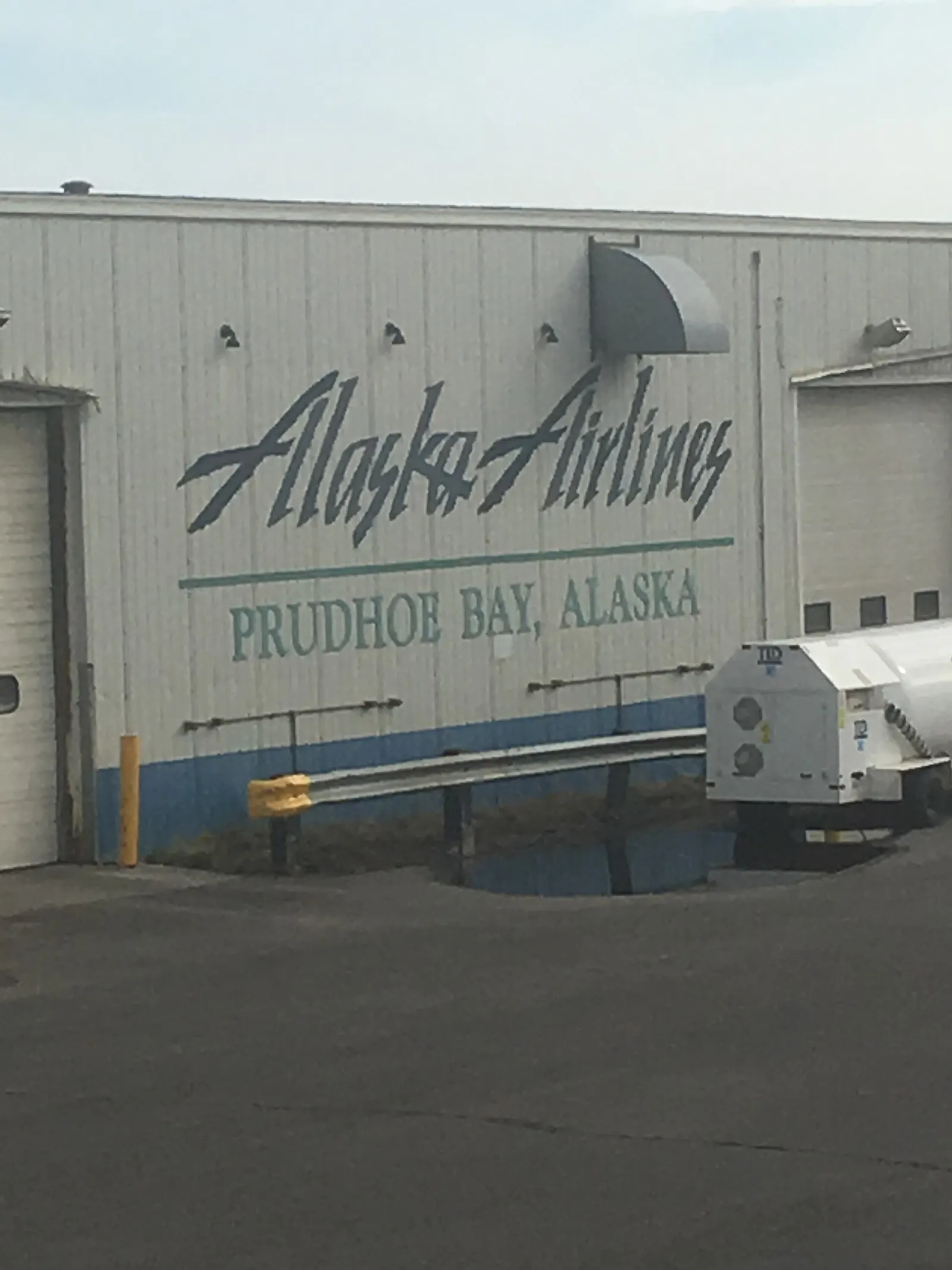 Deadhorse Airport (SCC) photographed from an Alaska Airlines airplane.