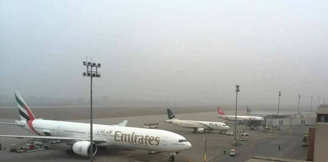 Sialkot International Airport buildings and apron on 27 July 2017