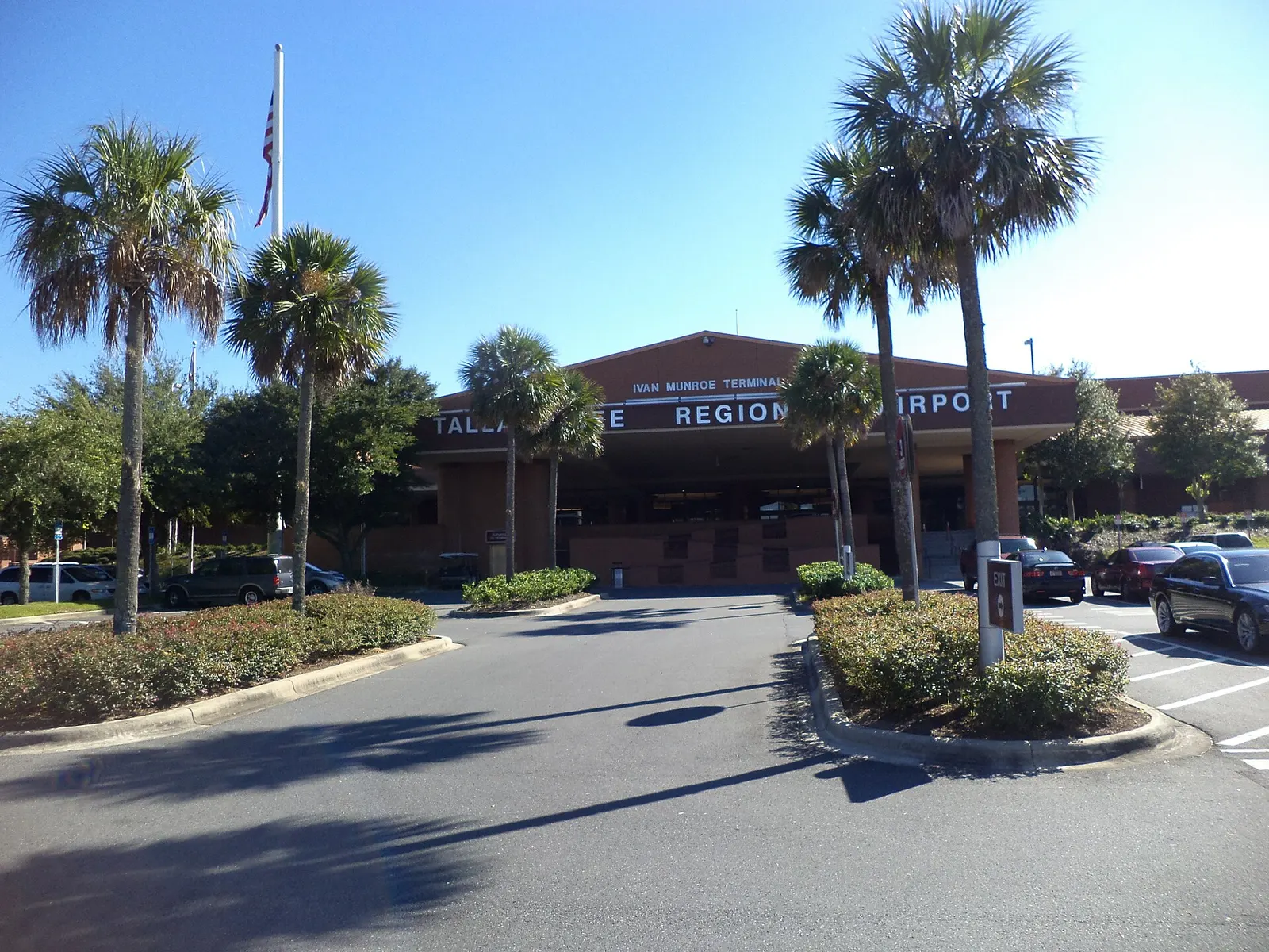 Exterior of the Ivan Munroe passenger terminal at Tallahassee International Airport, photographed 26 October 2013.