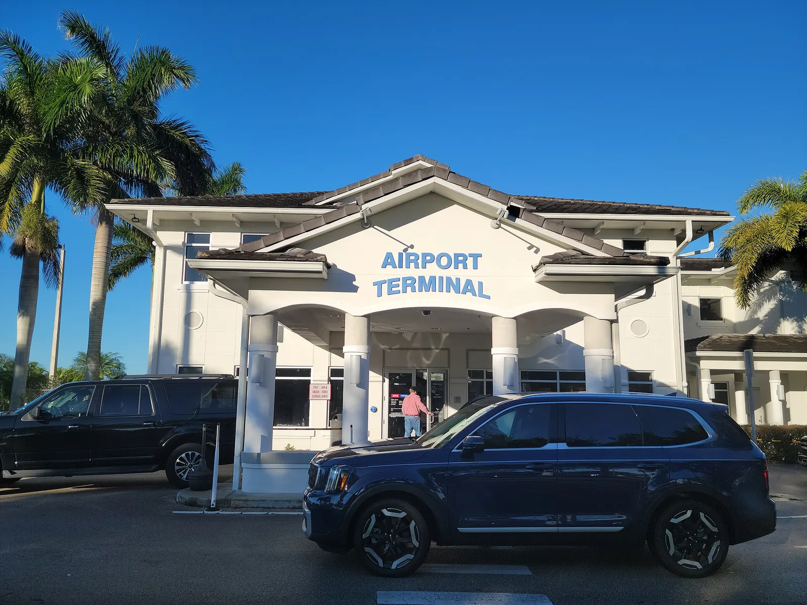 Passenger terminal exterior at Vero Beach Regional Airport, 28 December 2023