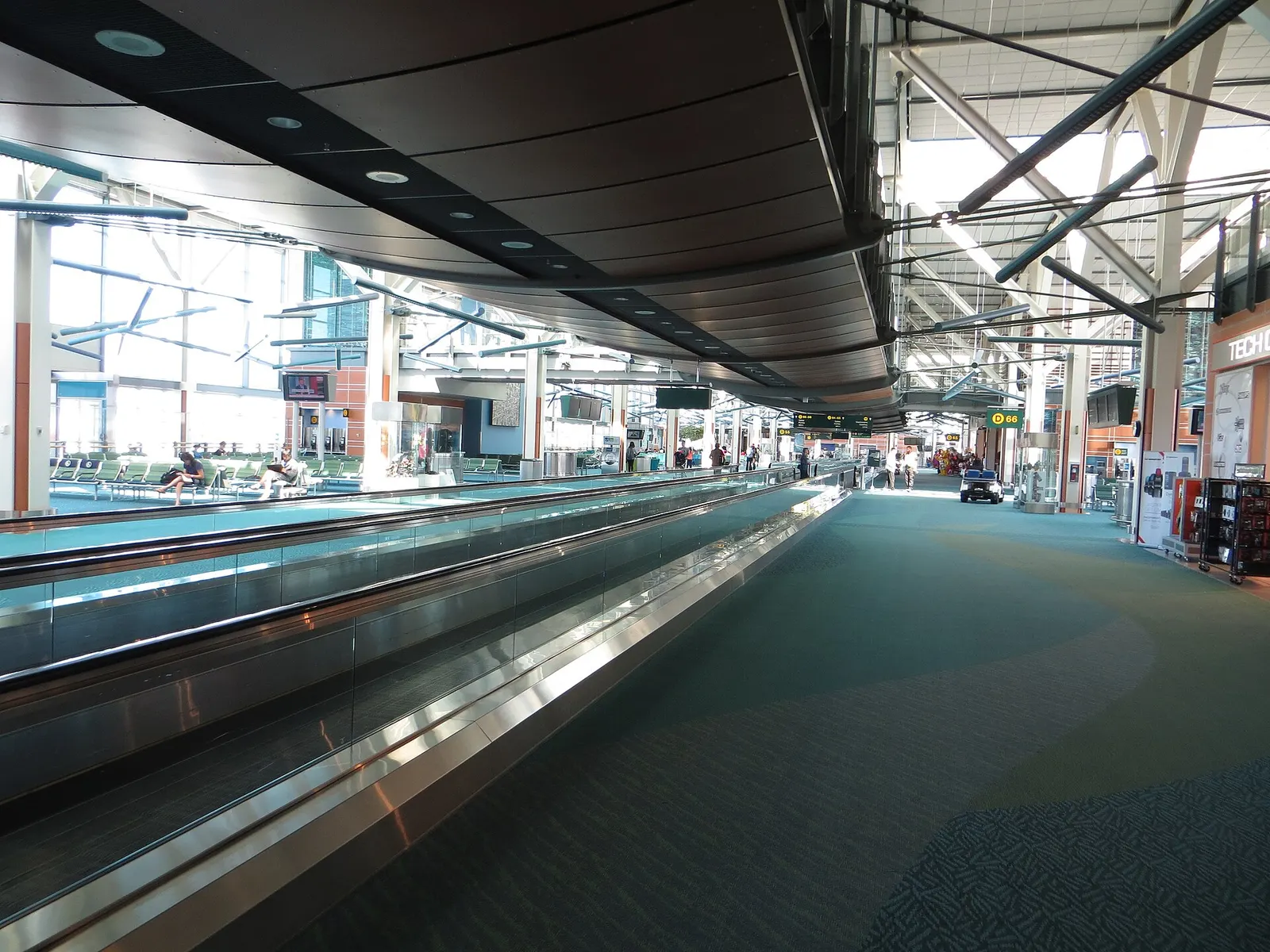 Interior of Concourse D of the International Terminal at Vancouver International Airport, British Columbia